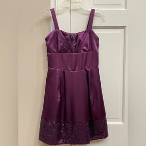 Un Deux Trois Purple Sequin Embellished Dress